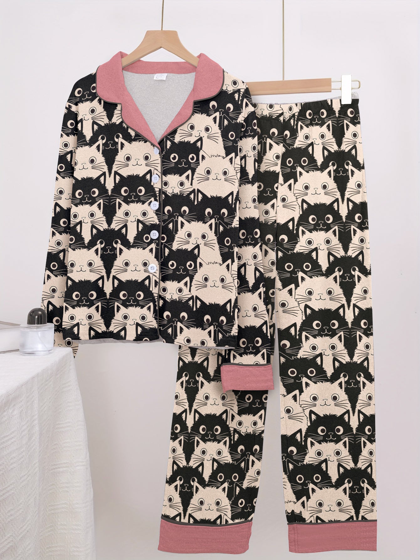 Cat Classic Pajama Set Cute Fat Cats
