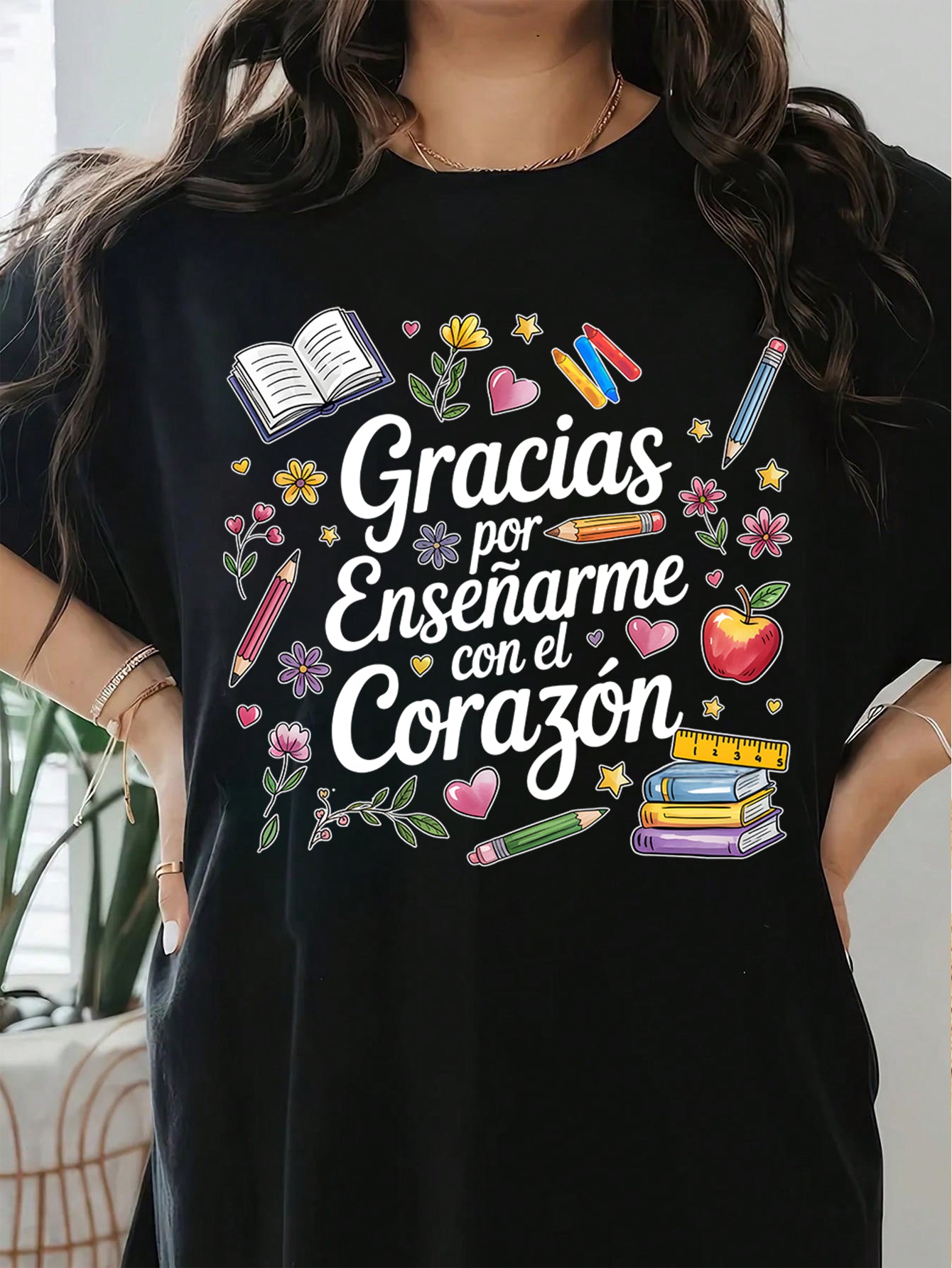 Spanish Teacher Graphic Tee Gracias Maestra
