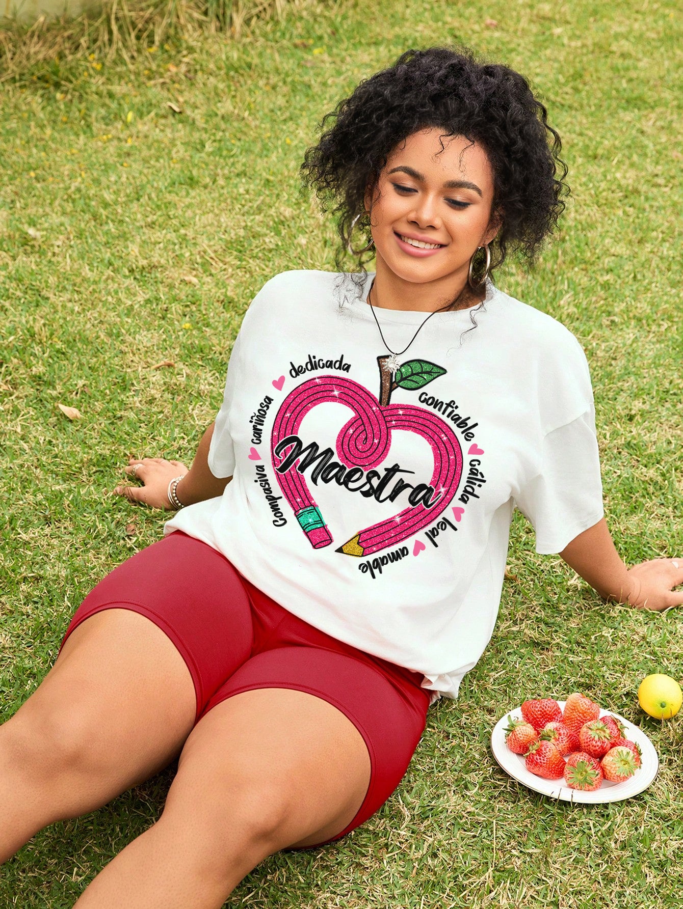 Spanish Teacher Graphic Tee Maestra’s Pink Heart