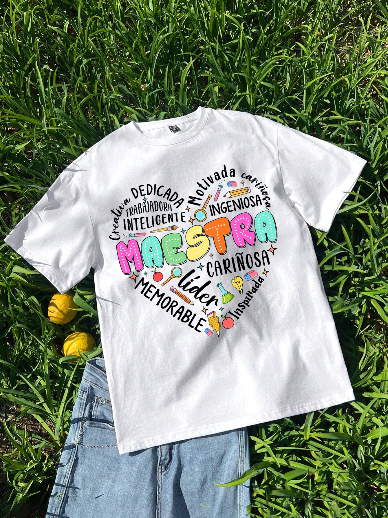 Spanish Teacher Graphic Tee Maestra’s Heart