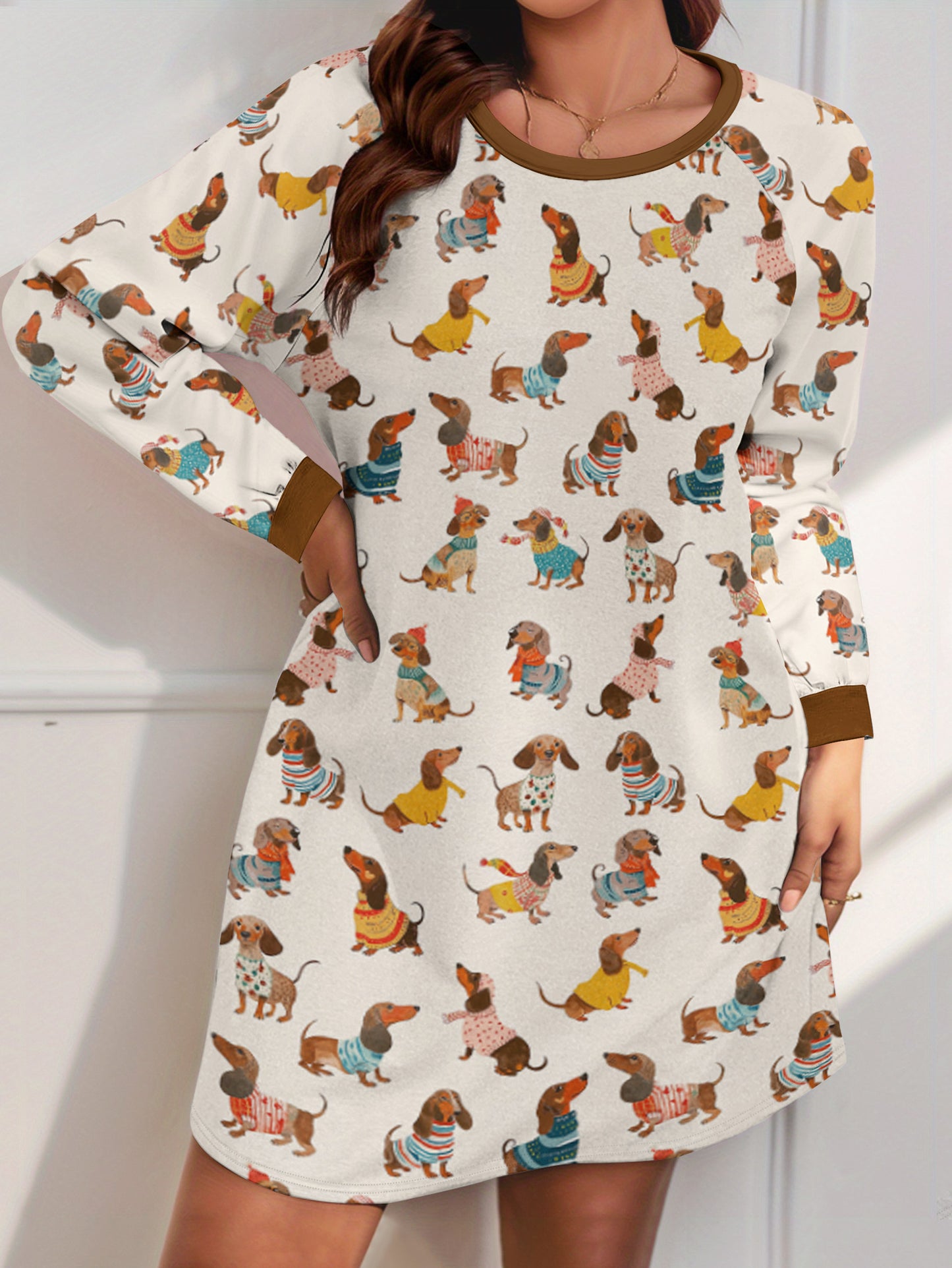 Dachshund Lover Raglan Dress Fashion Wieners