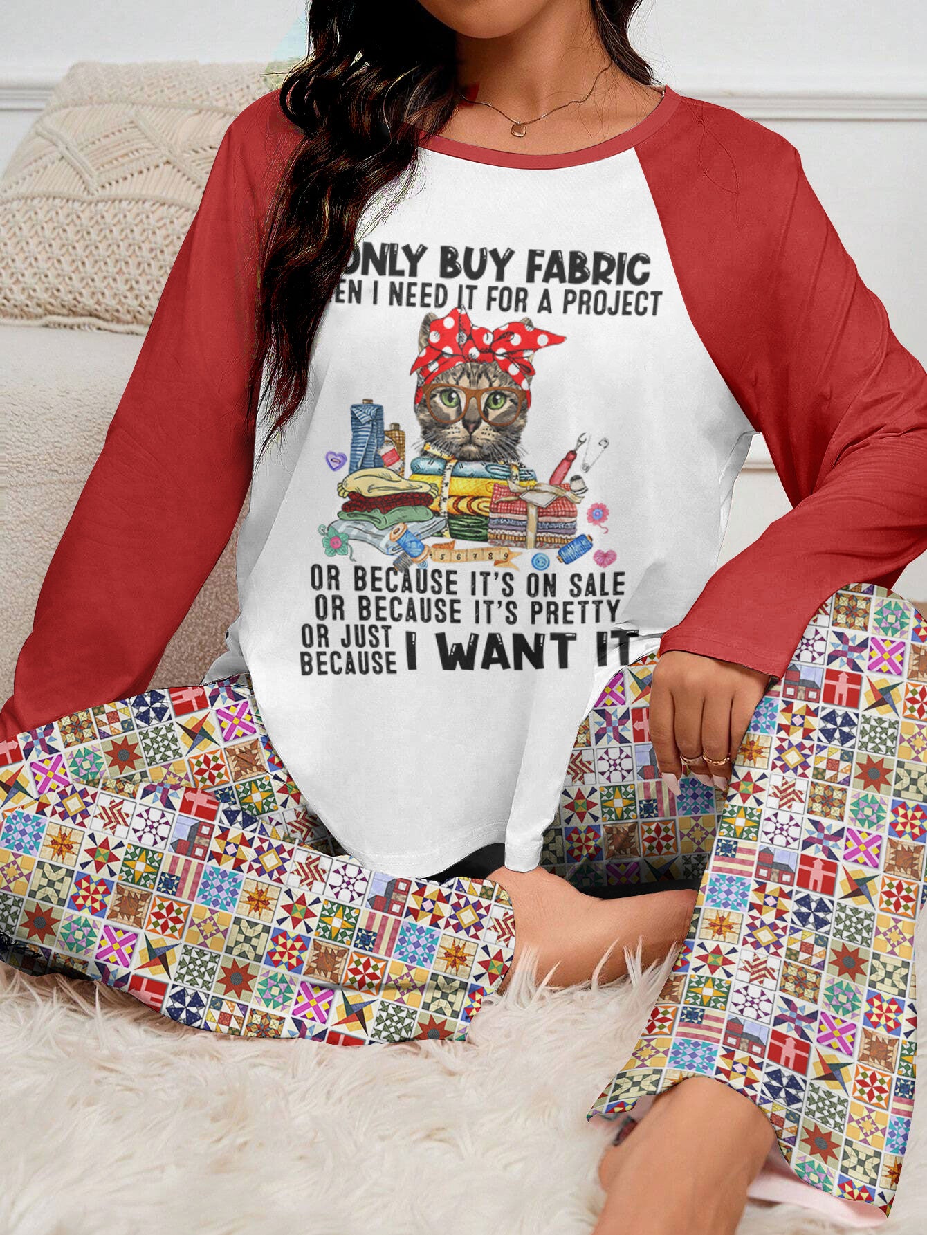 Sewing Lover Raglan Lounge Pajamas I Only Buy Fabric When