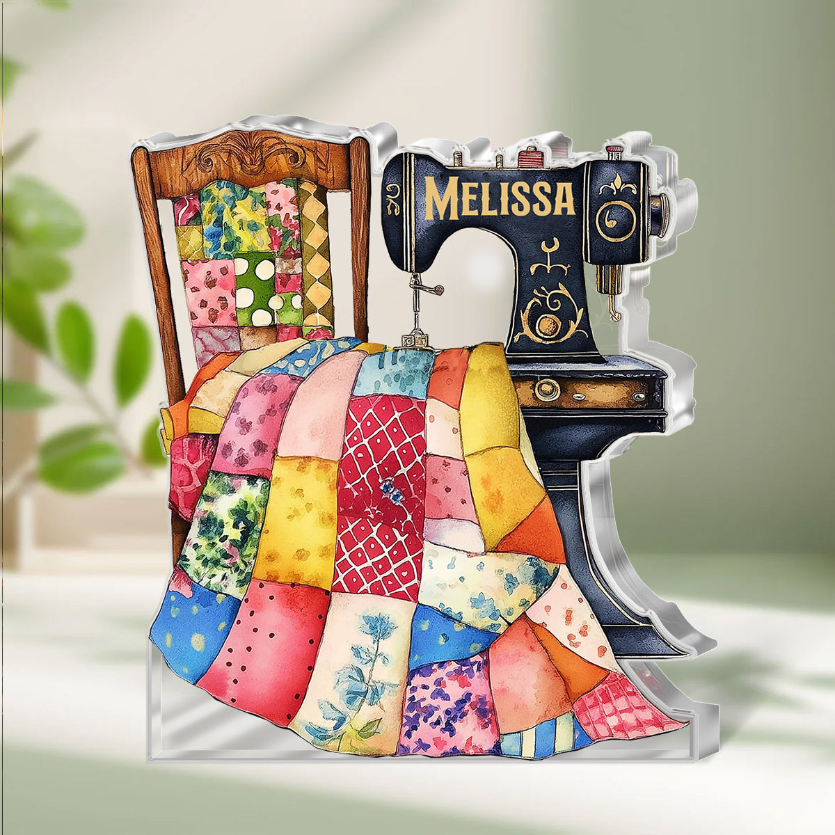 Sewing Lover Personalized Custom Shaped Acrylic Plaque Sewing Machine