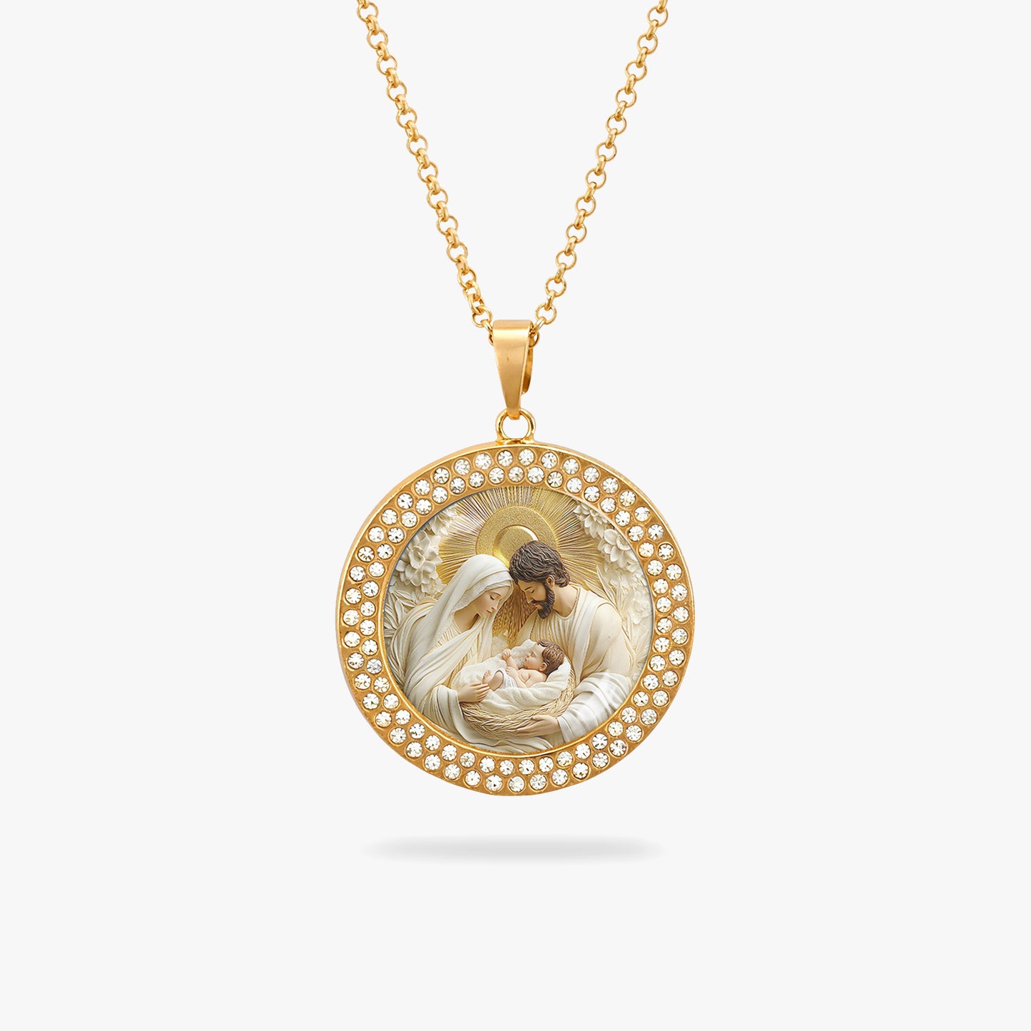 God Pendant Necklace Holy Family