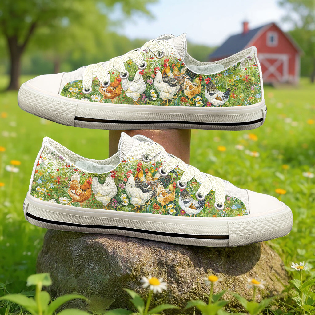 Chicken Women's Low Top Shoes Elegant Chicken