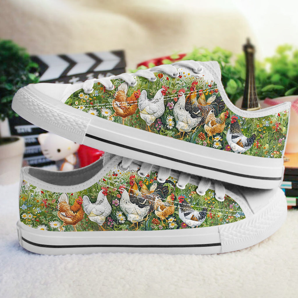 Chicken Women's Low Top Shoes Elegant Chicken