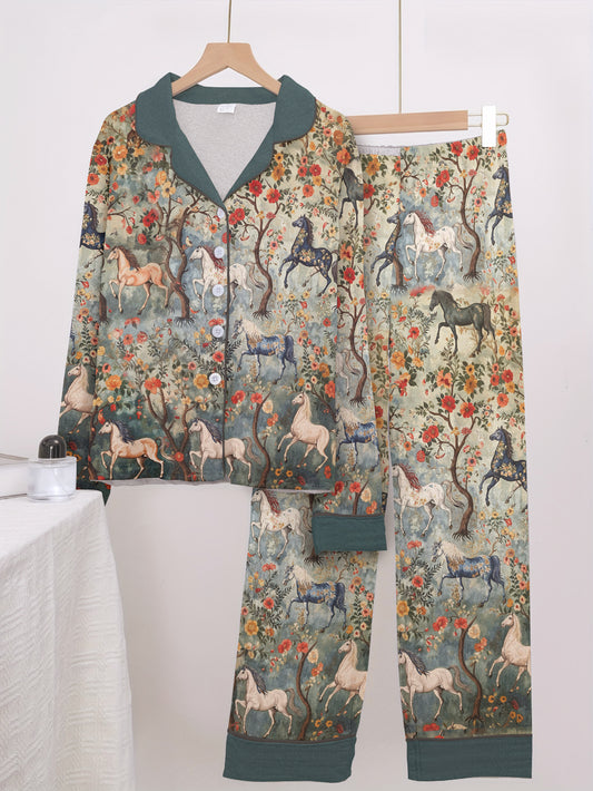 Horse Classic Pajama Set Mystical Steeds