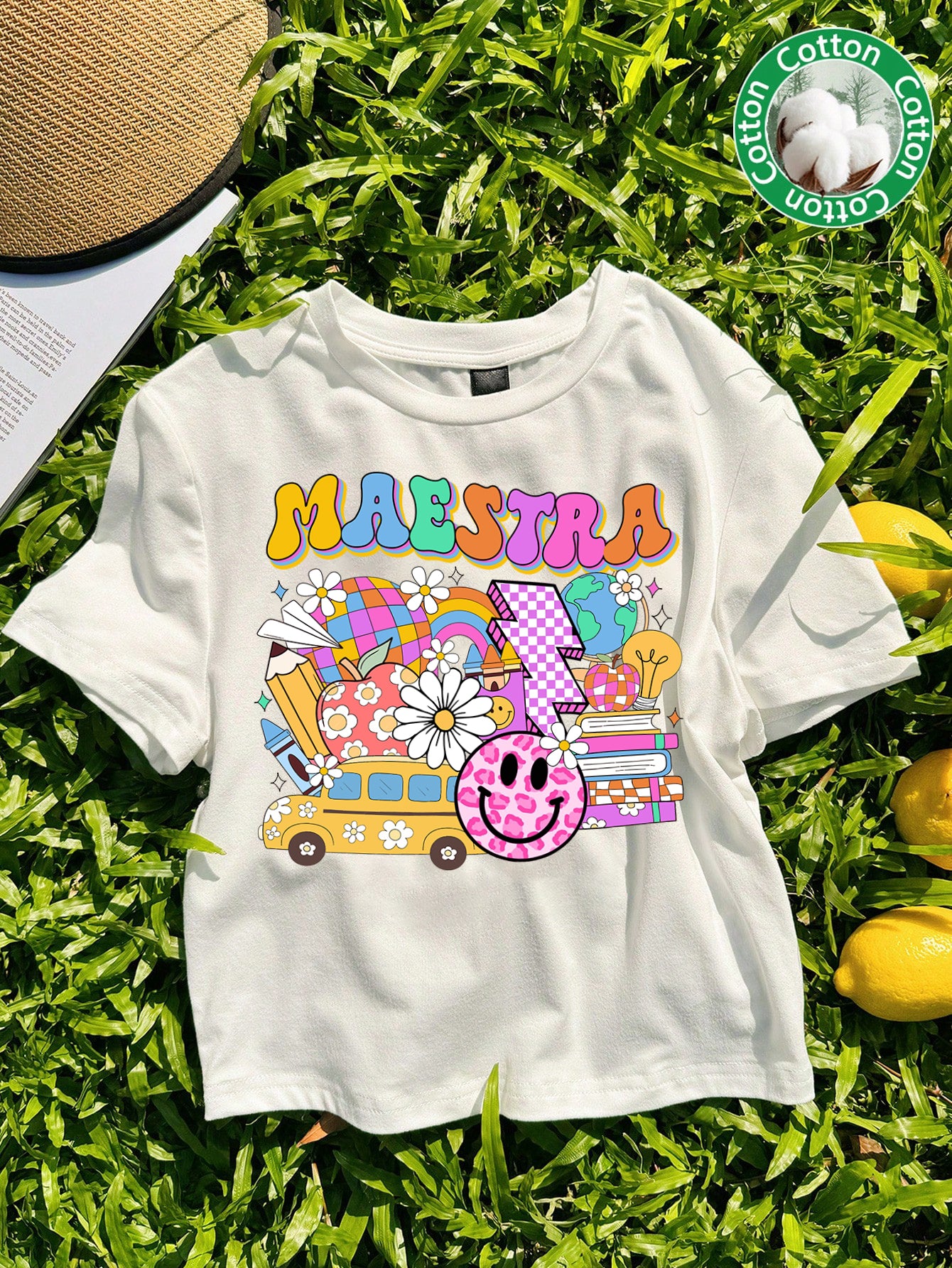Spanish Teacher Graphic Tee Retro Maestra