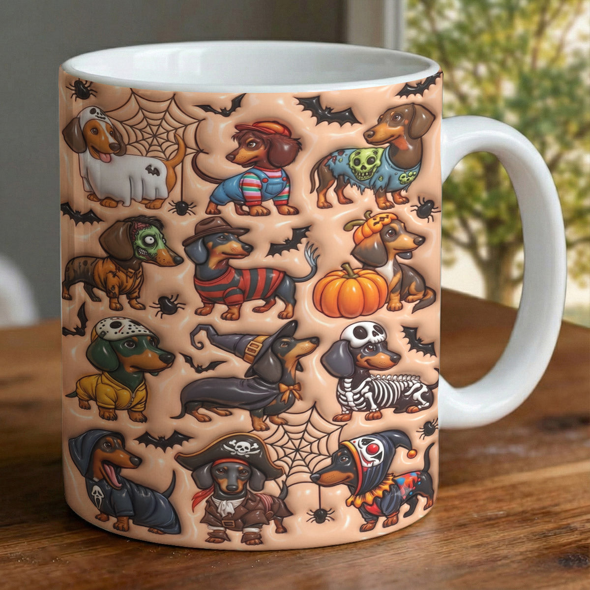 Spooky Sausage Squad Halloween Dachshund Mug