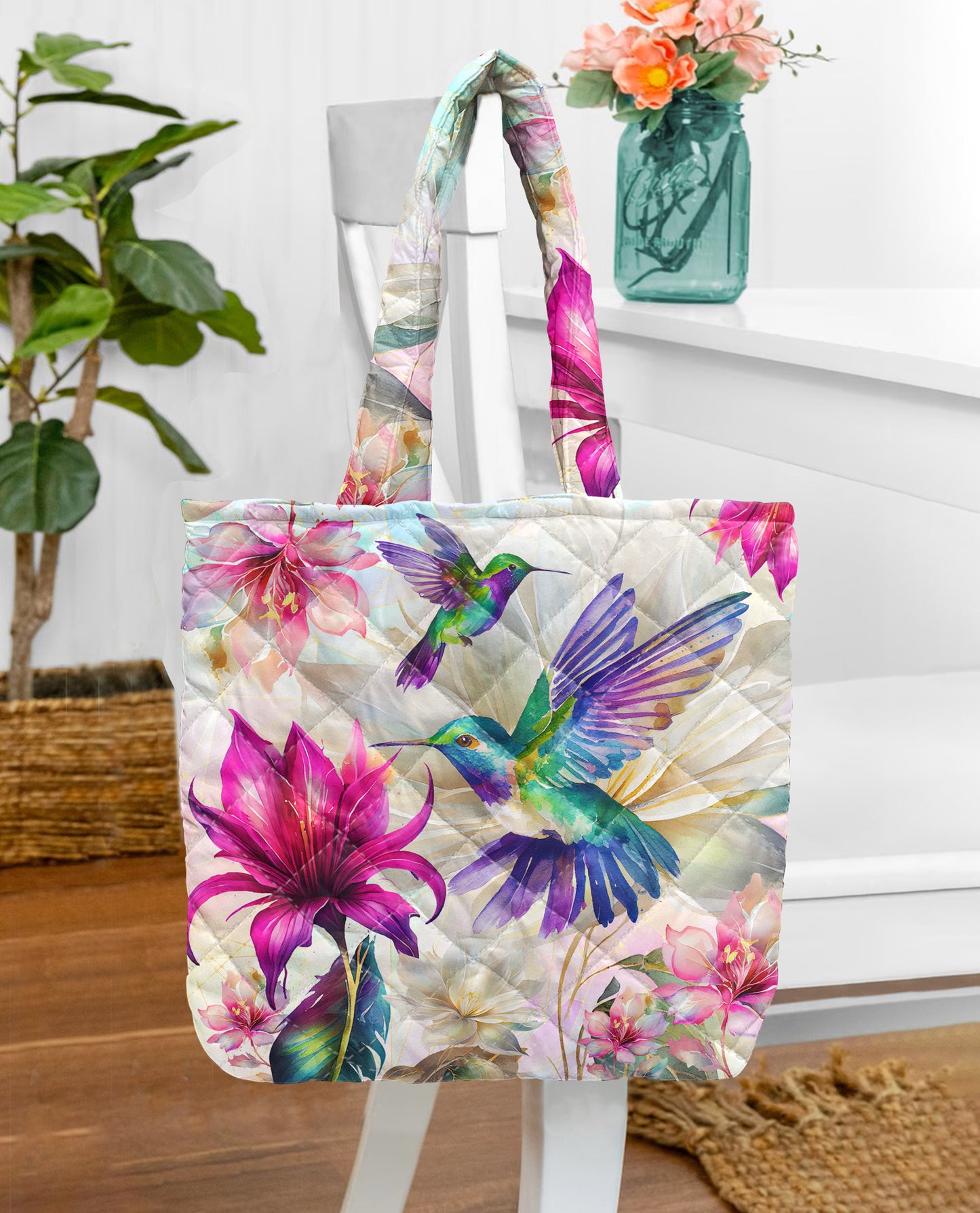 Hummingbird Quilted Tote Bag Hummingbird Dream