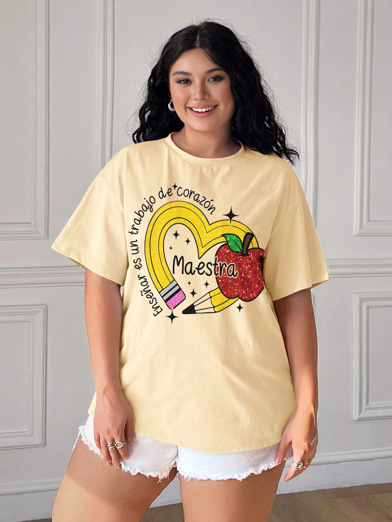 Spanish Teacher Graphic Tee Enseñar es un Trabajo del Corazón