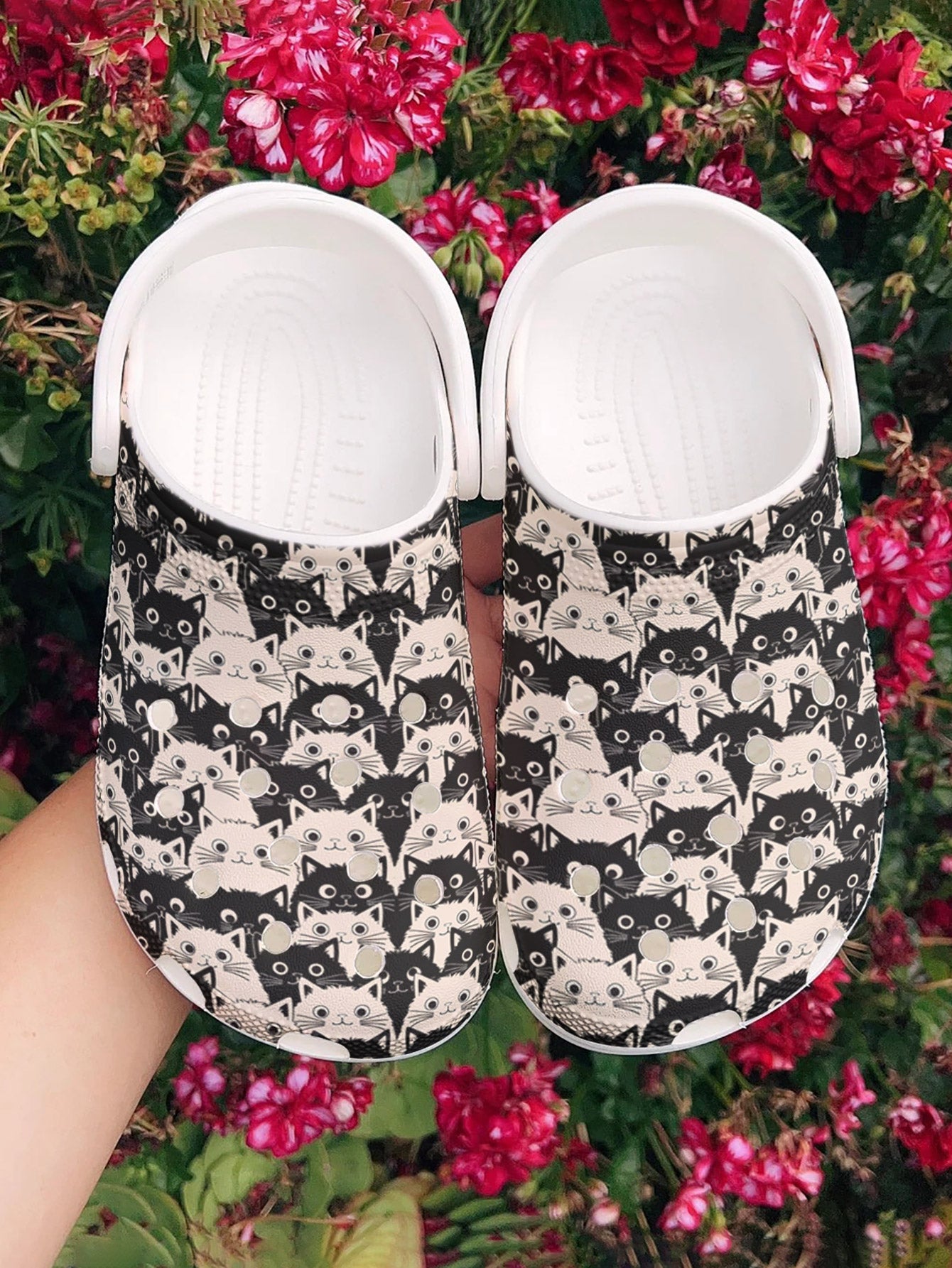 Cat Graphic Clogs Cute Fat Cats
