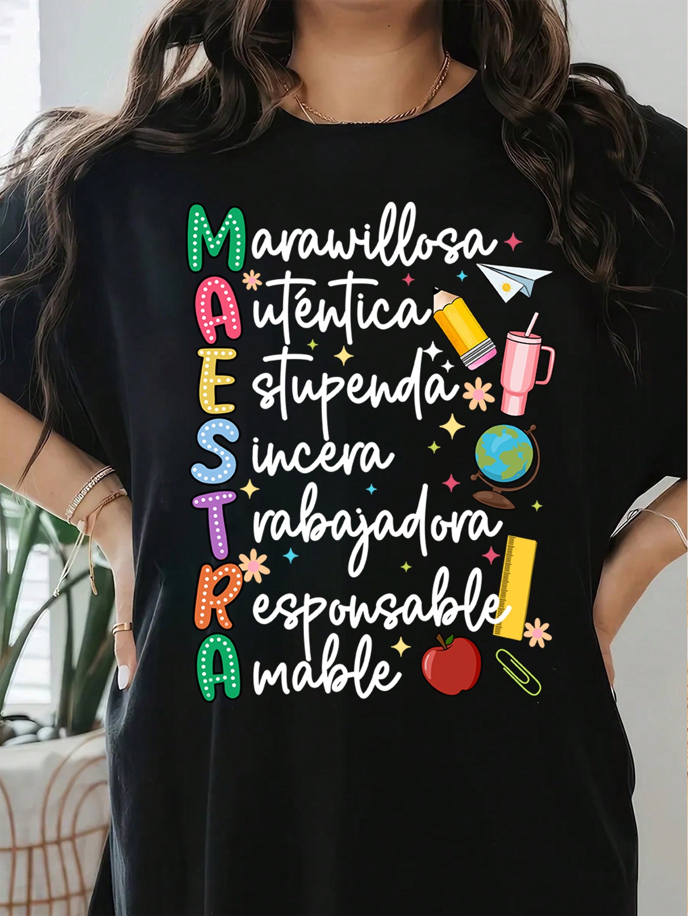 Spanish Teacher Graphic Tee Proud Maestra