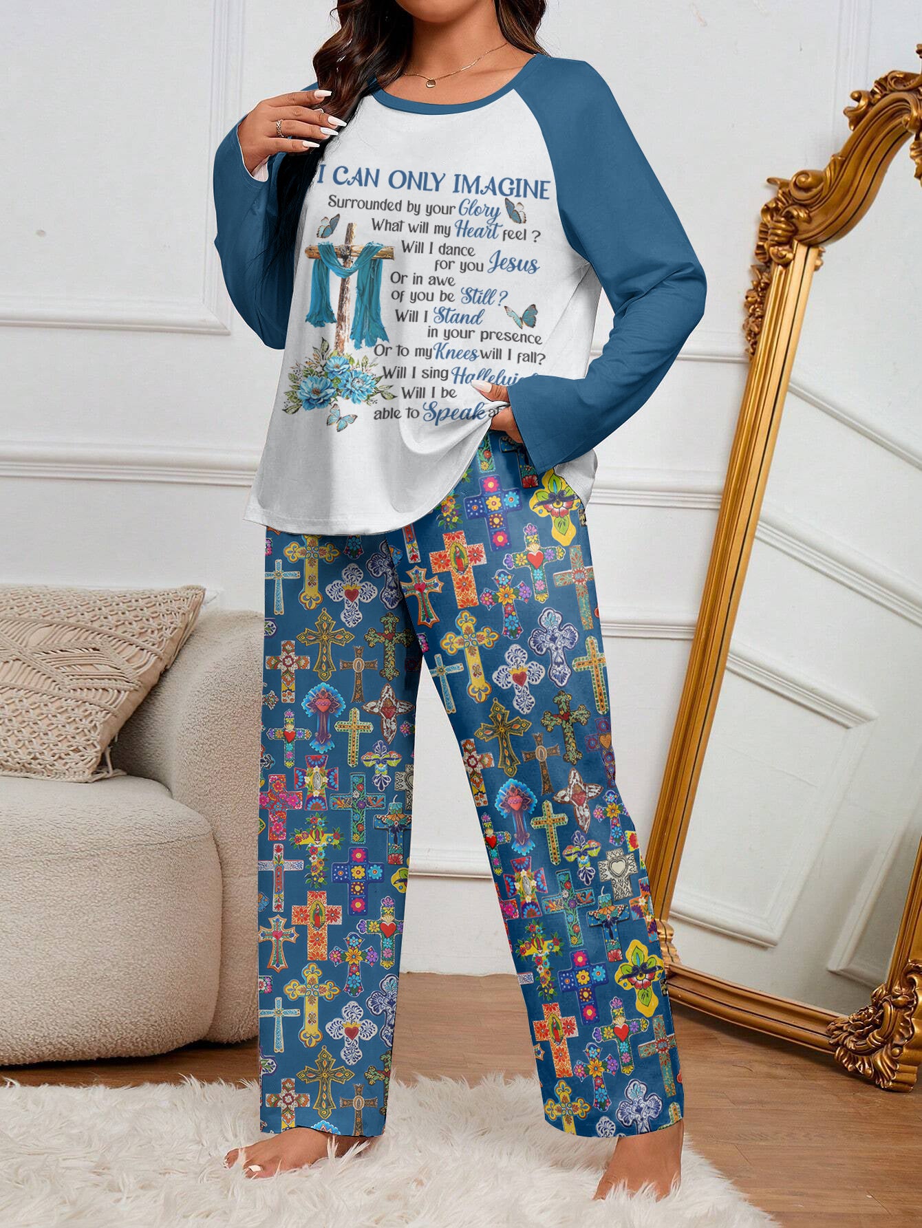 God Raglan Lounge Pajamas I Can Only Imagine