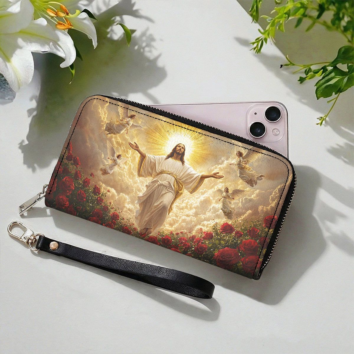 God Leather Wallet The Ascension of Jesus Christ
