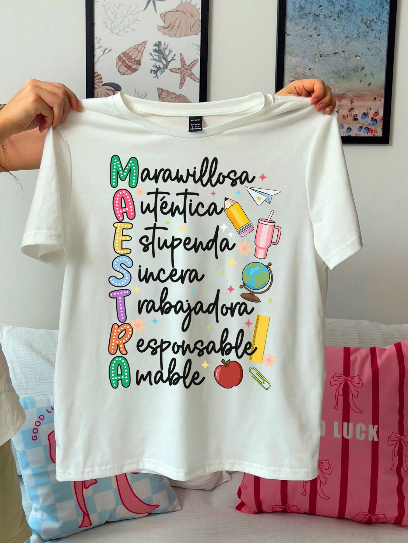 Spanish Teacher Graphic Tee Proud Maestra