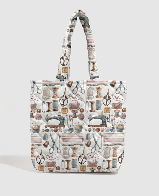 Sewing Lover Quilted Tote Bag Quilting Essentials