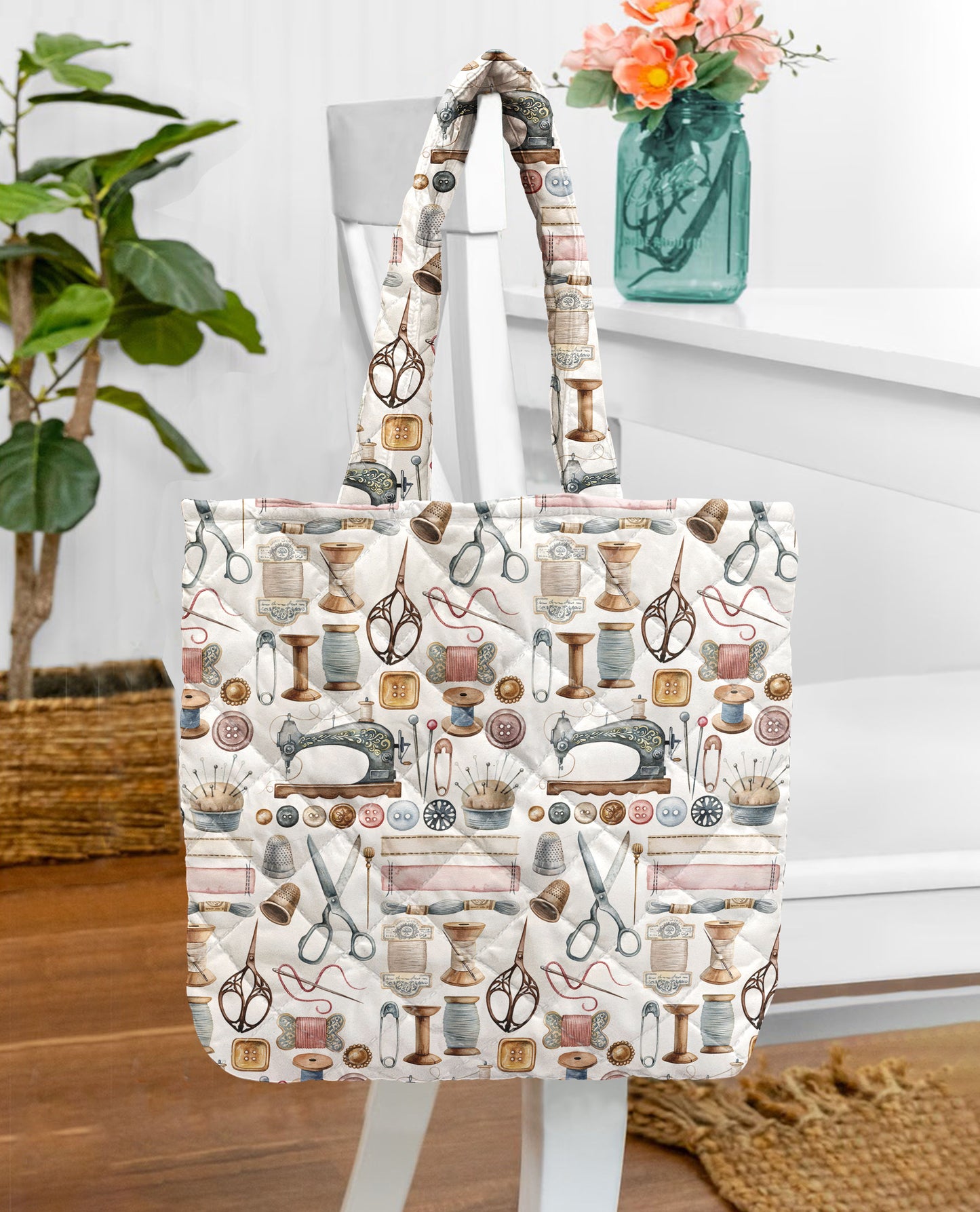 Sewing Lover Quilted Tote Bag Quilting Essentials