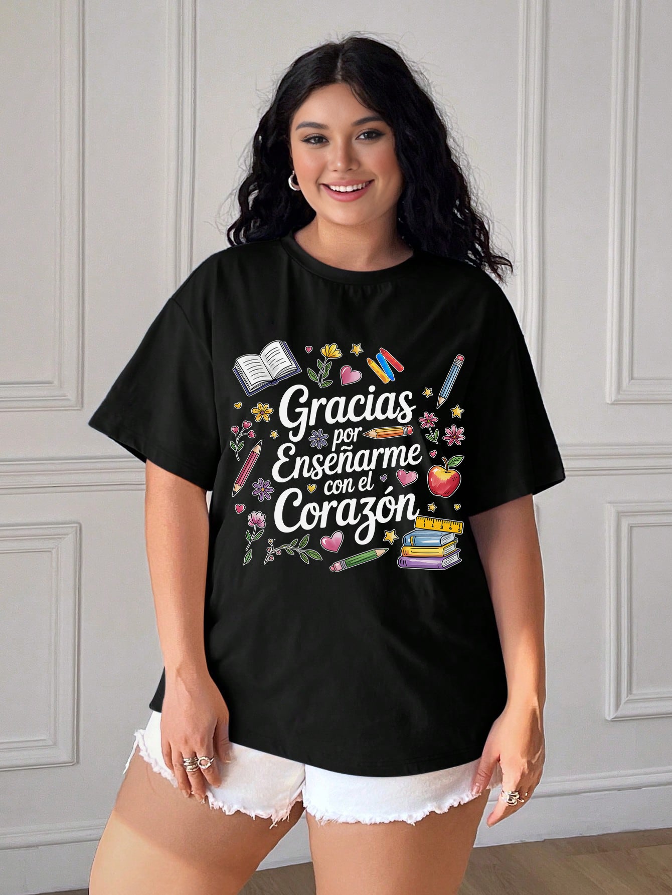 Spanish Teacher Graphic Tee Gracias Maestra