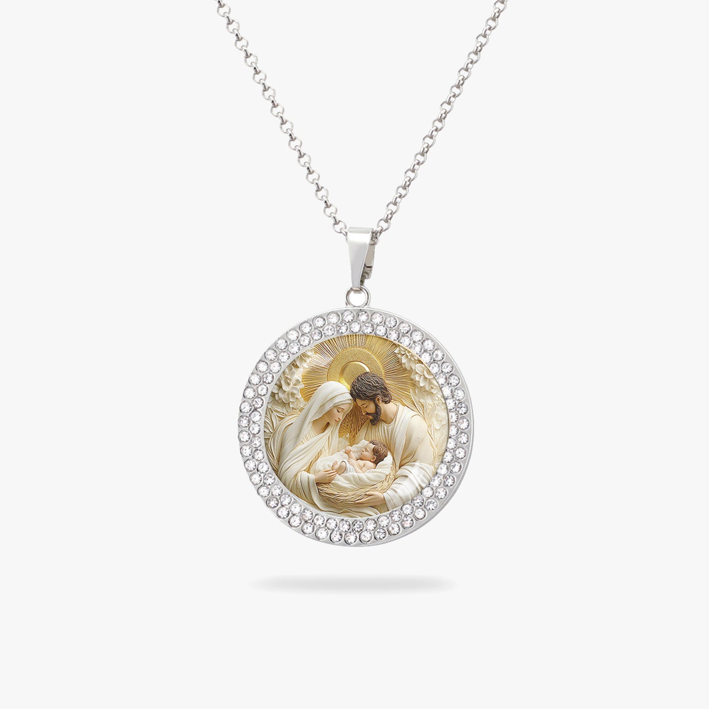 God Pendant Necklace Holy Family