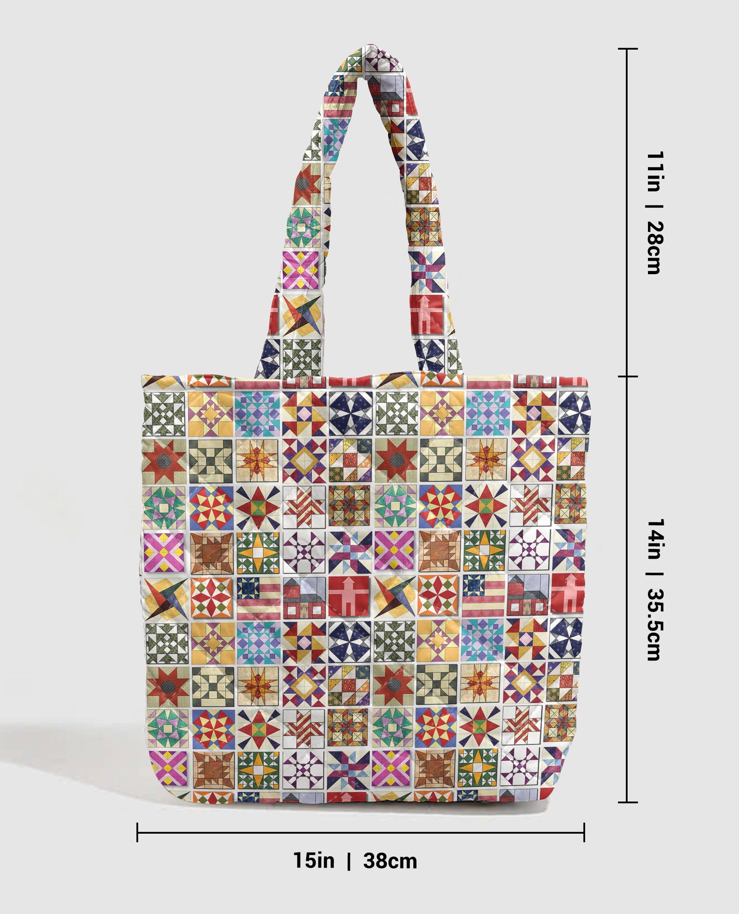 Sewing Lover Quilted Tote Bag Quilt Blocks
