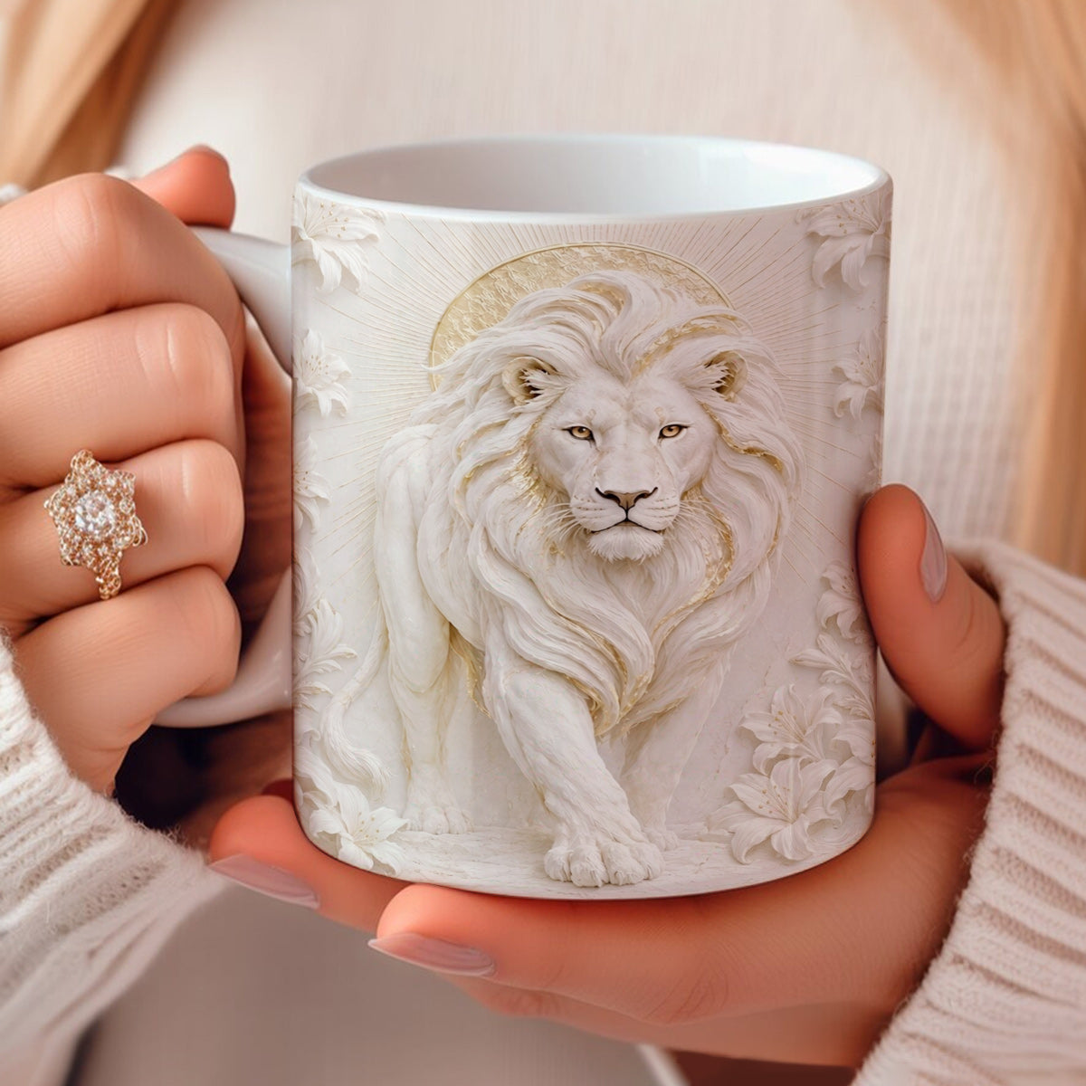 God Ceramic Mug Lion of Grace