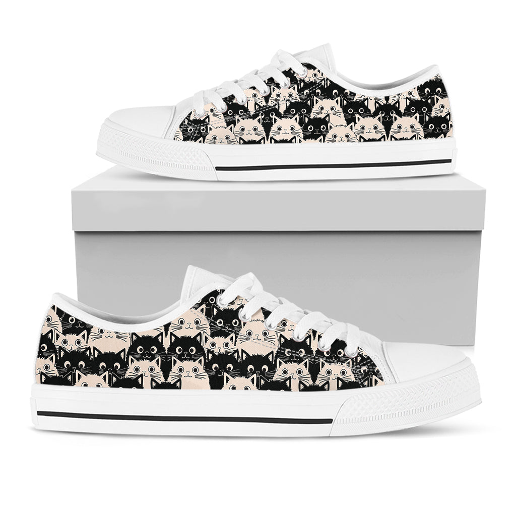Cat Women's Low Top Shoes Cute Fat Cats