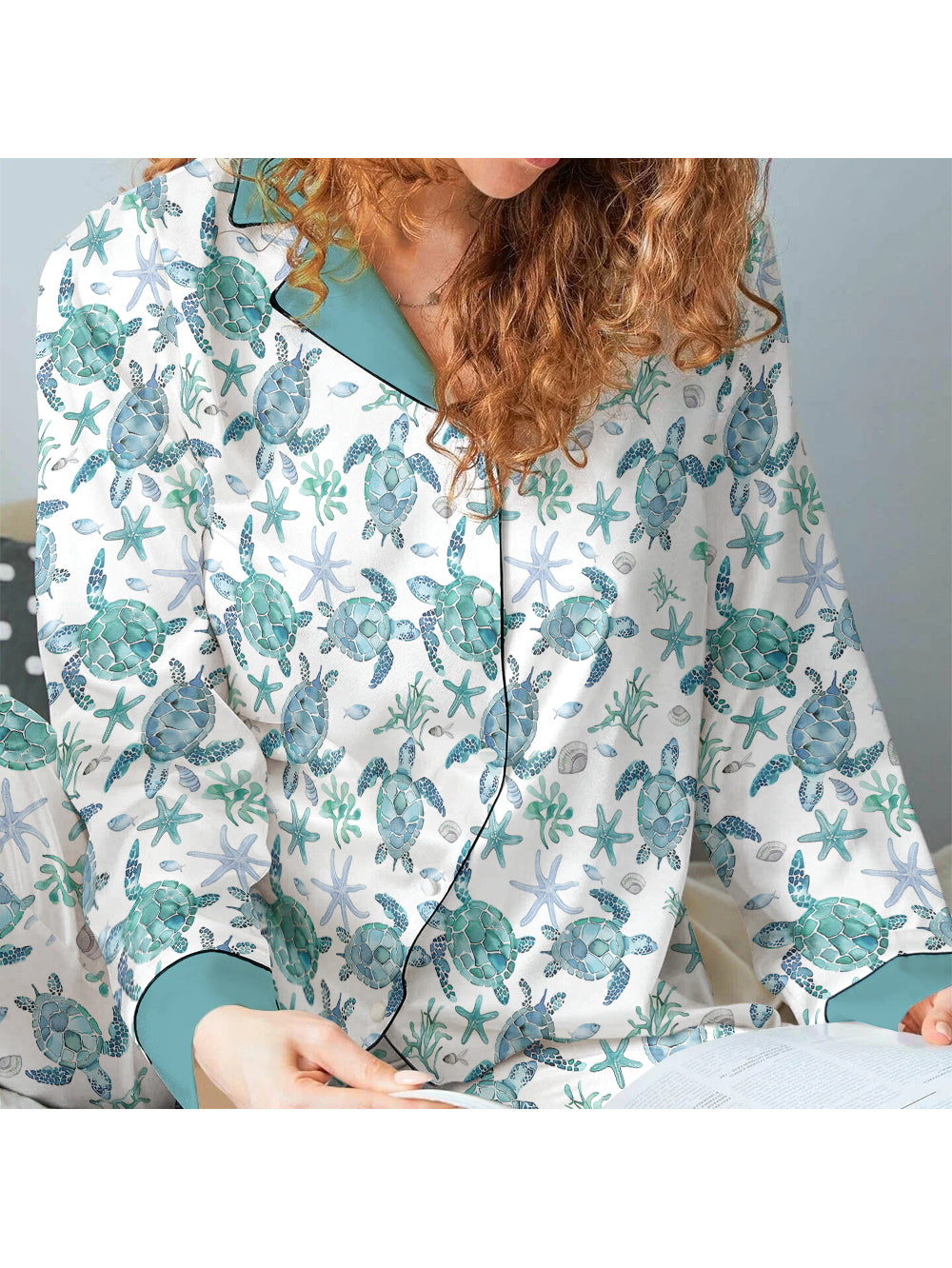 Turtle Classic Pajama Set Tide Turtles