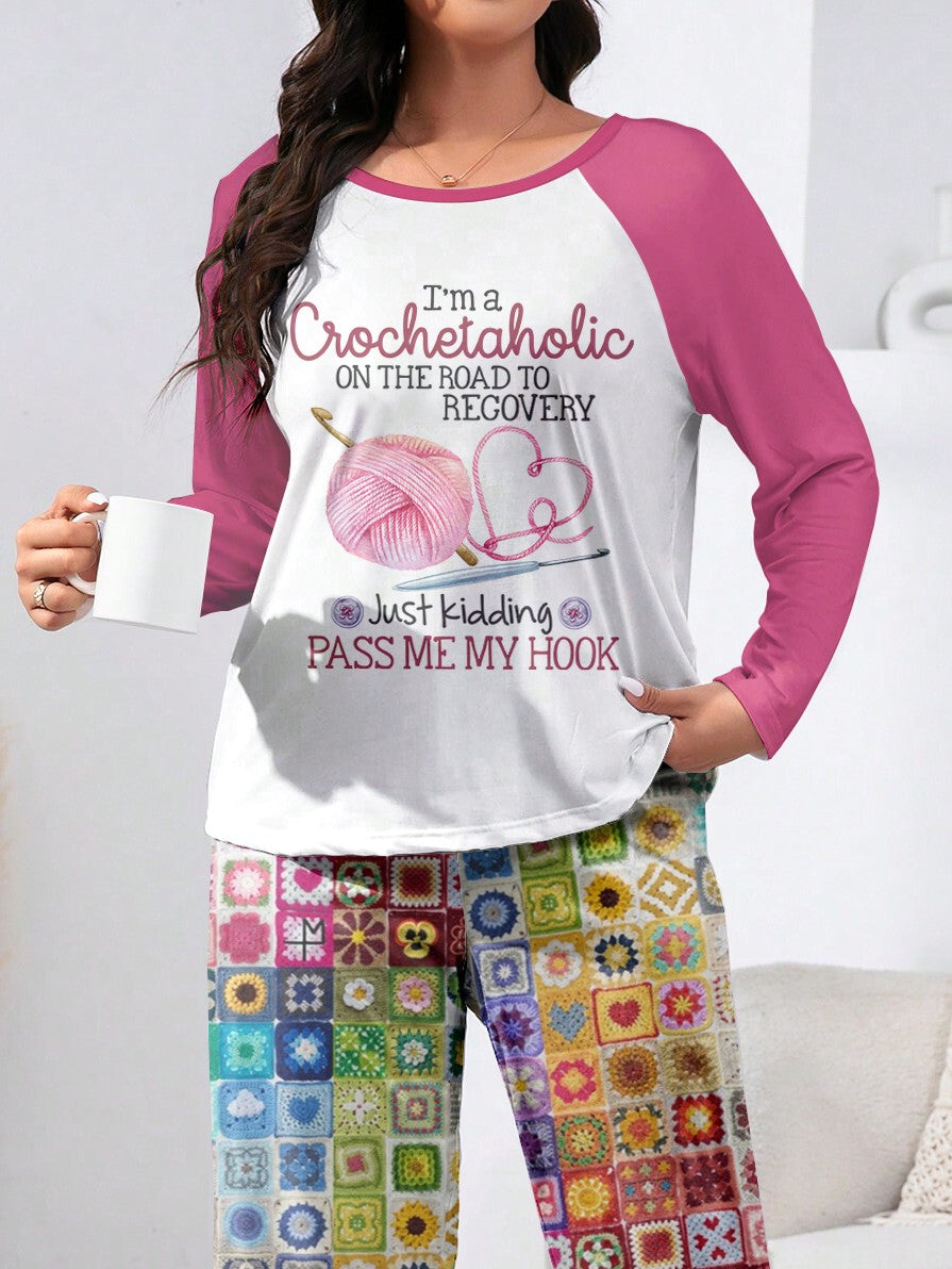 Crochet Lover Raglan Lounge Pajamas Crochetaholic