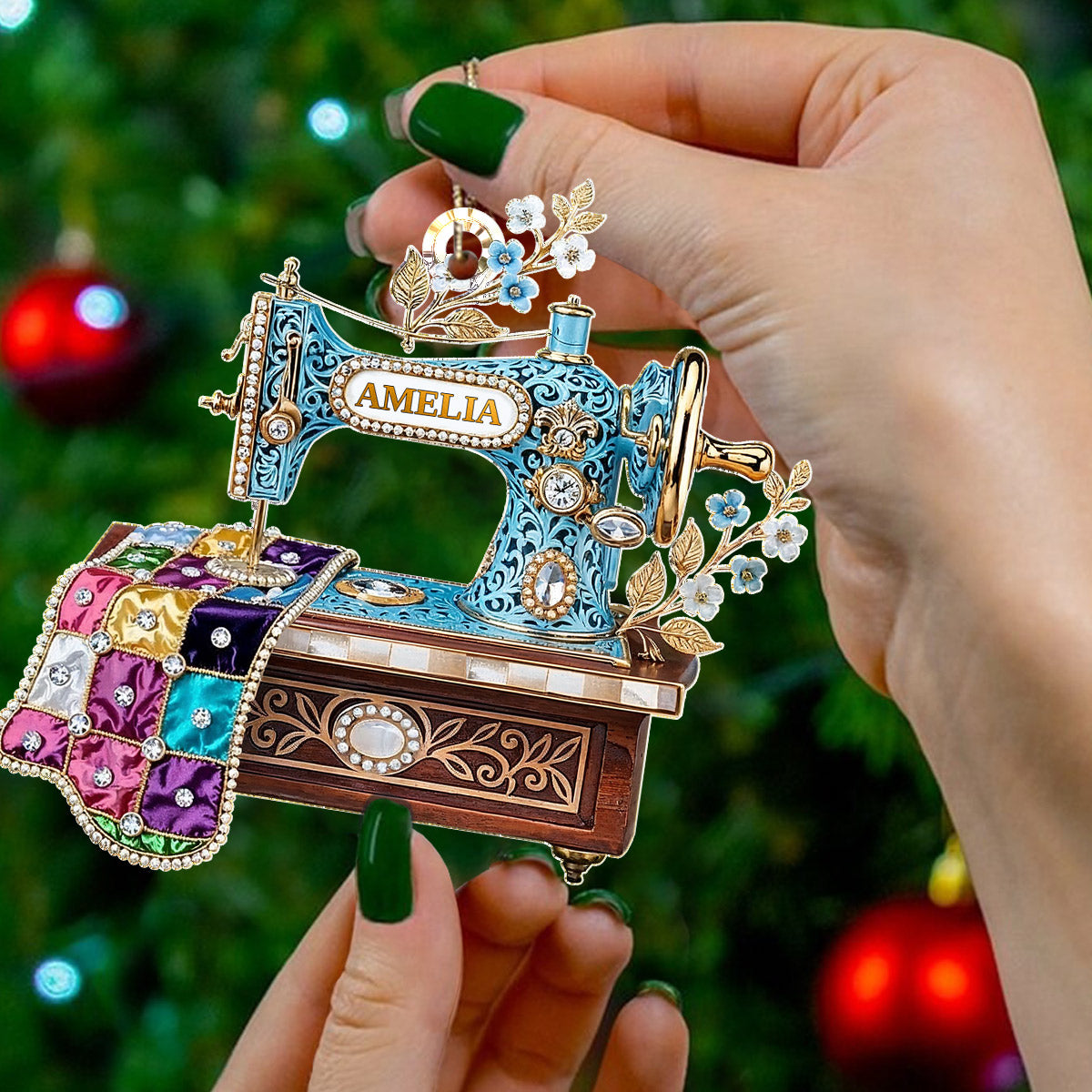 Sewing 2D Acrylic Ornament Sew Happy Personalized