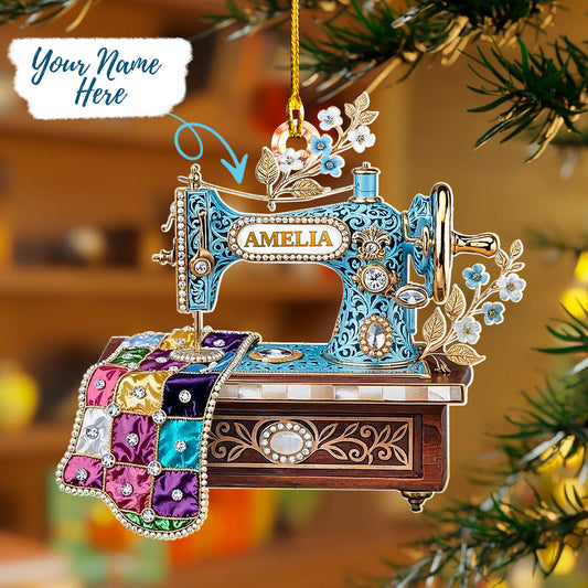 Sewing 2D Acrylic Ornament Sew Happy Personalized