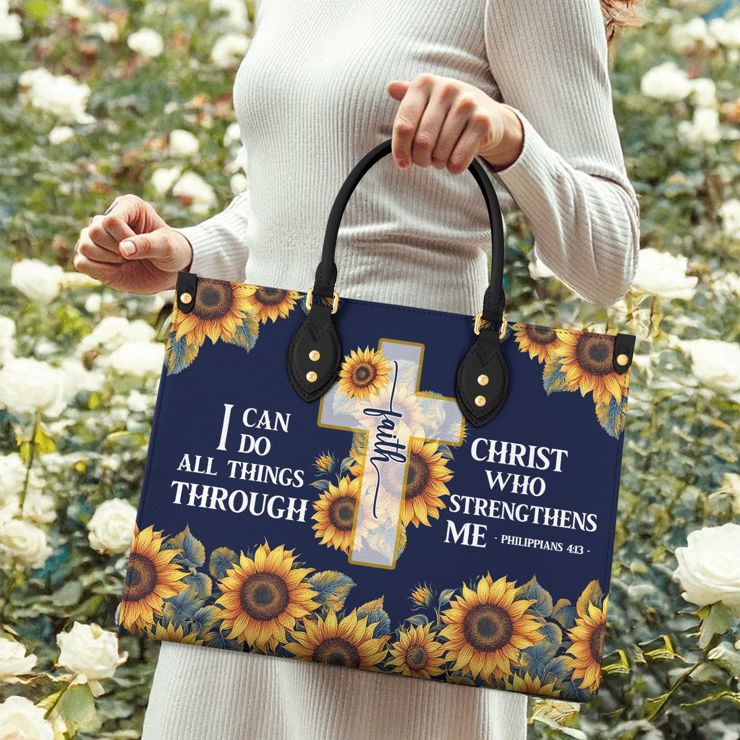 Faith Leather Bag Blessed Faith Sunflower