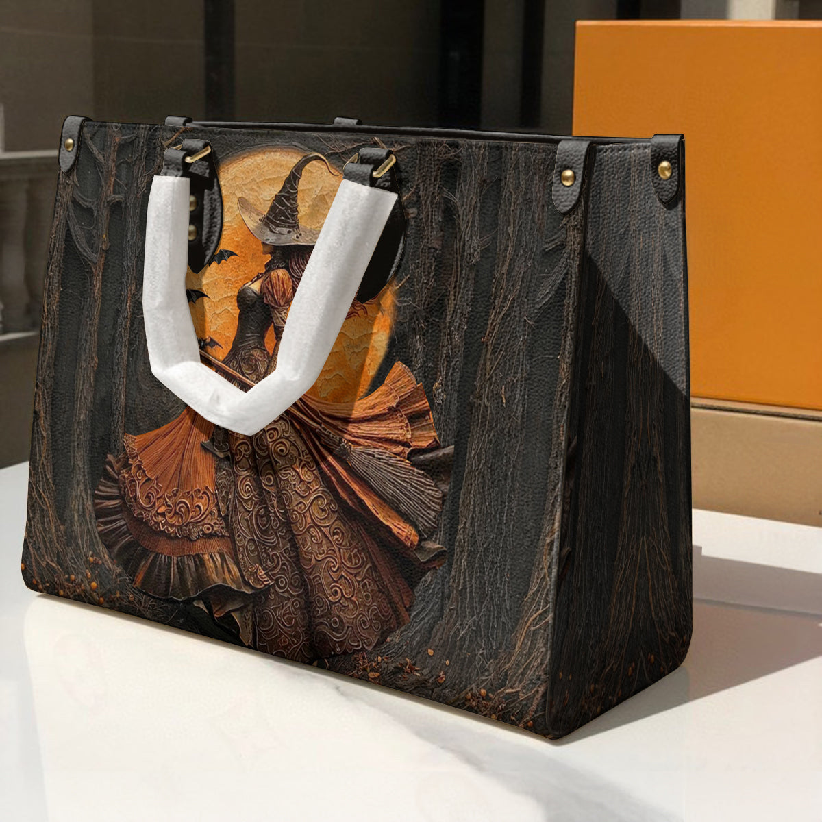 Witch Leather Handbag 2D Print Nocturne Witch
