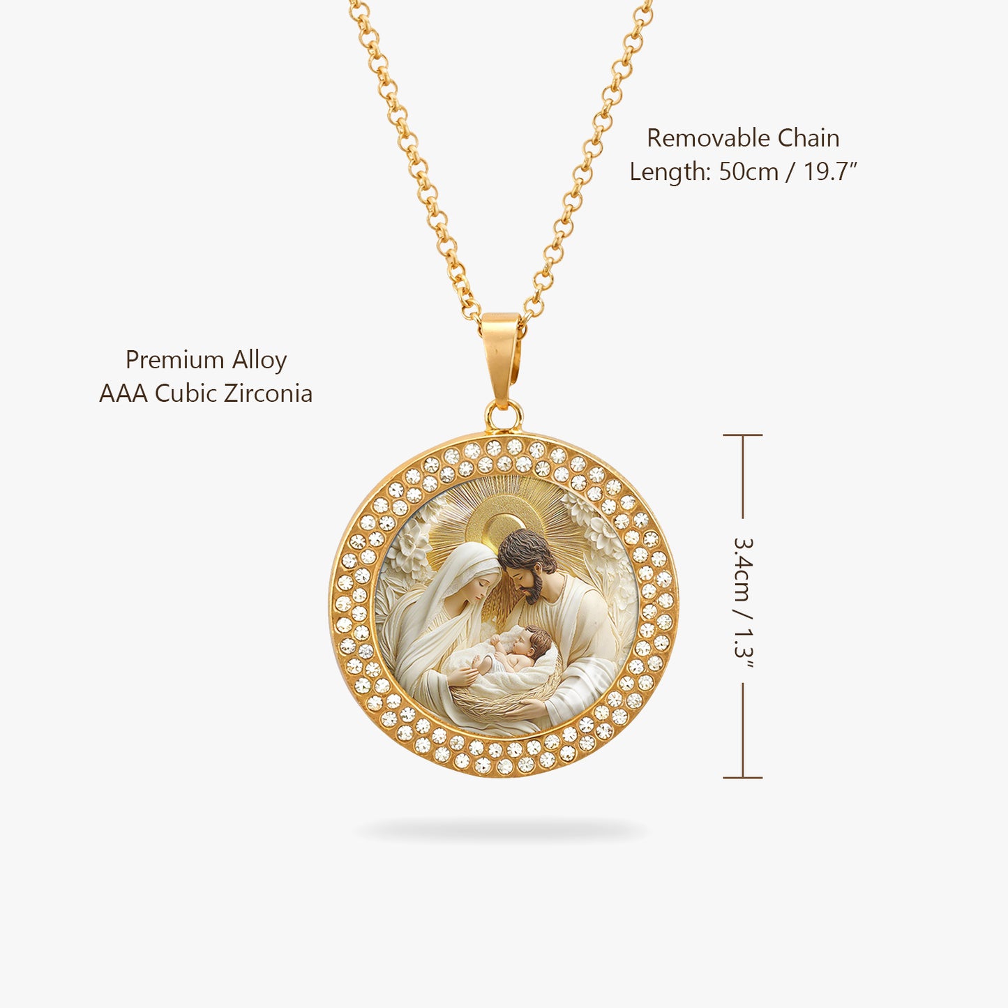 God Pendant Necklace Holy Family