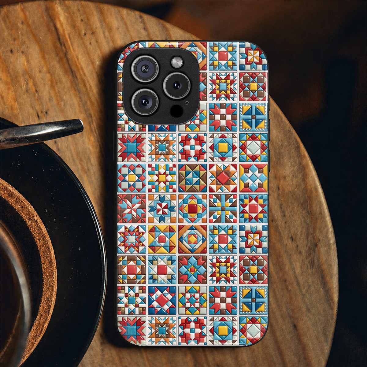 Sewing Lover Phone Case Chromatic Quilt Blocks