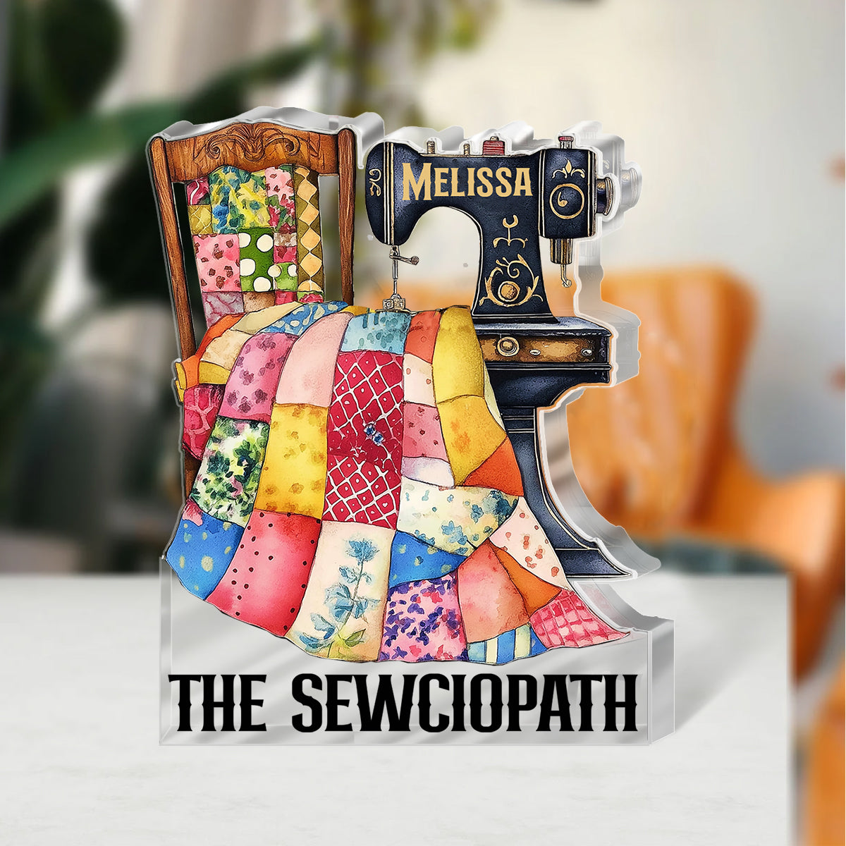 Sewing Lover Personalized Custom Shaped Acrylic Plaque The Sewciopath