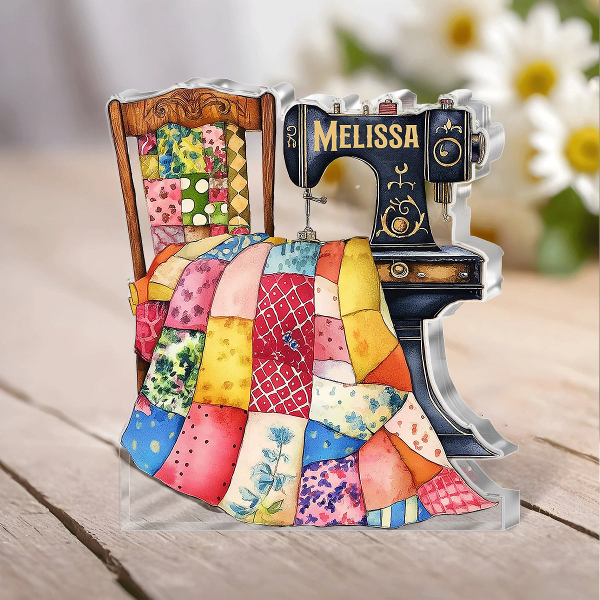 Sewing Lover Personalized Custom Shaped Acrylic Plaque Sewing Machine