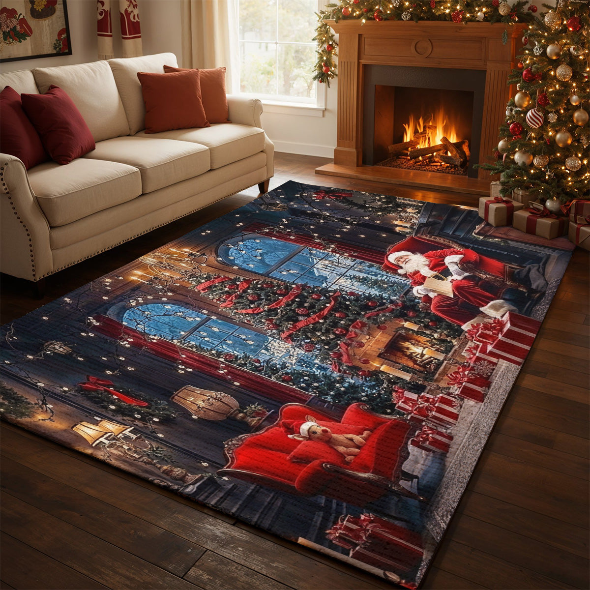 Christmas Area Rug Letters, Lights & Little Dreams