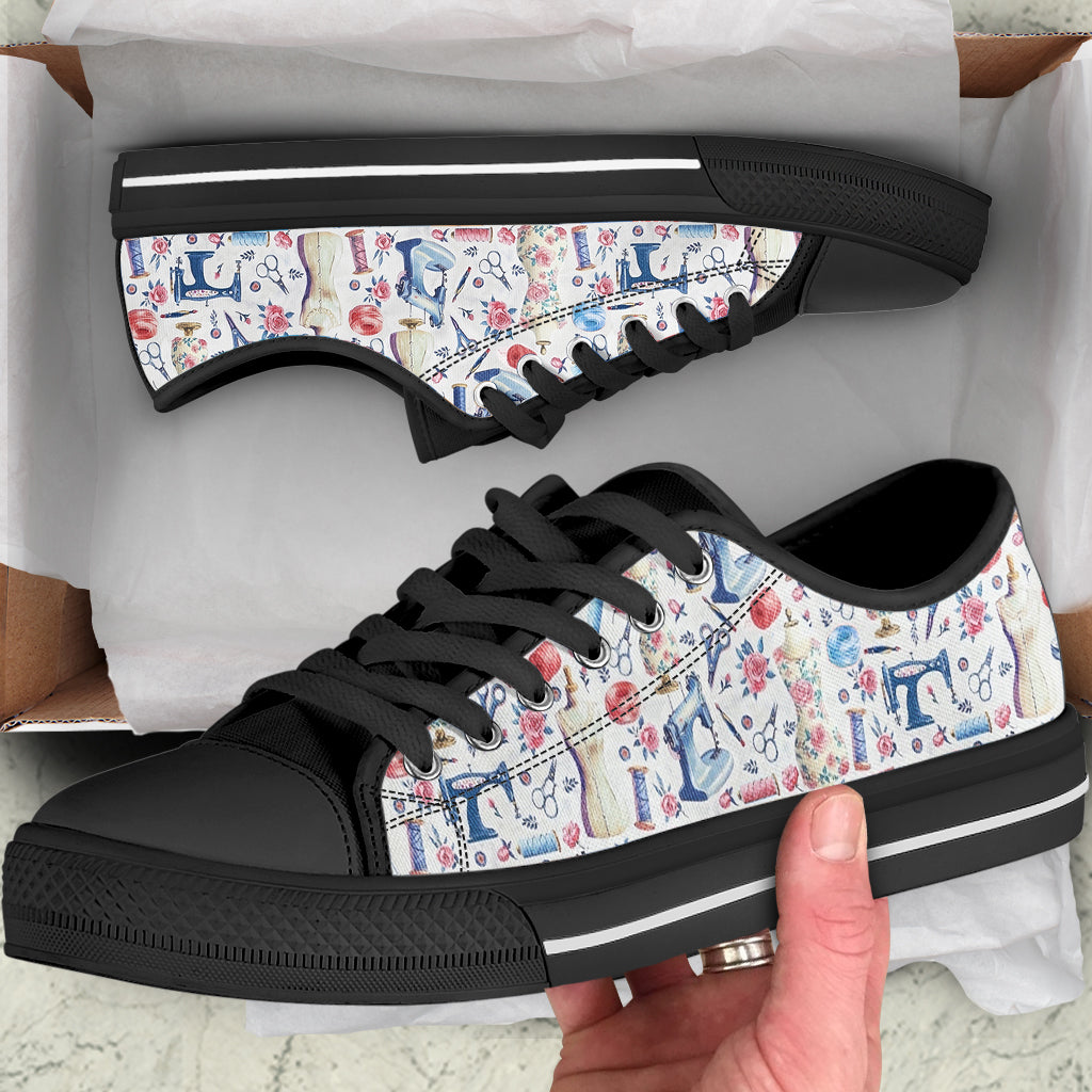 Sew Women's Low Top Shoes Stitched Memories