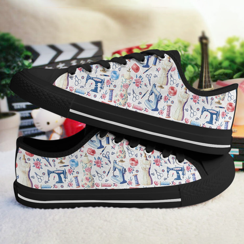 Sew Women's Low Top Shoes Stitched Memories