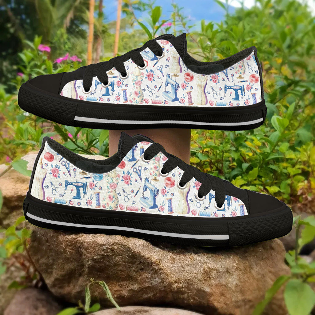 Sew Women's Low Top Shoes Stitched Memories