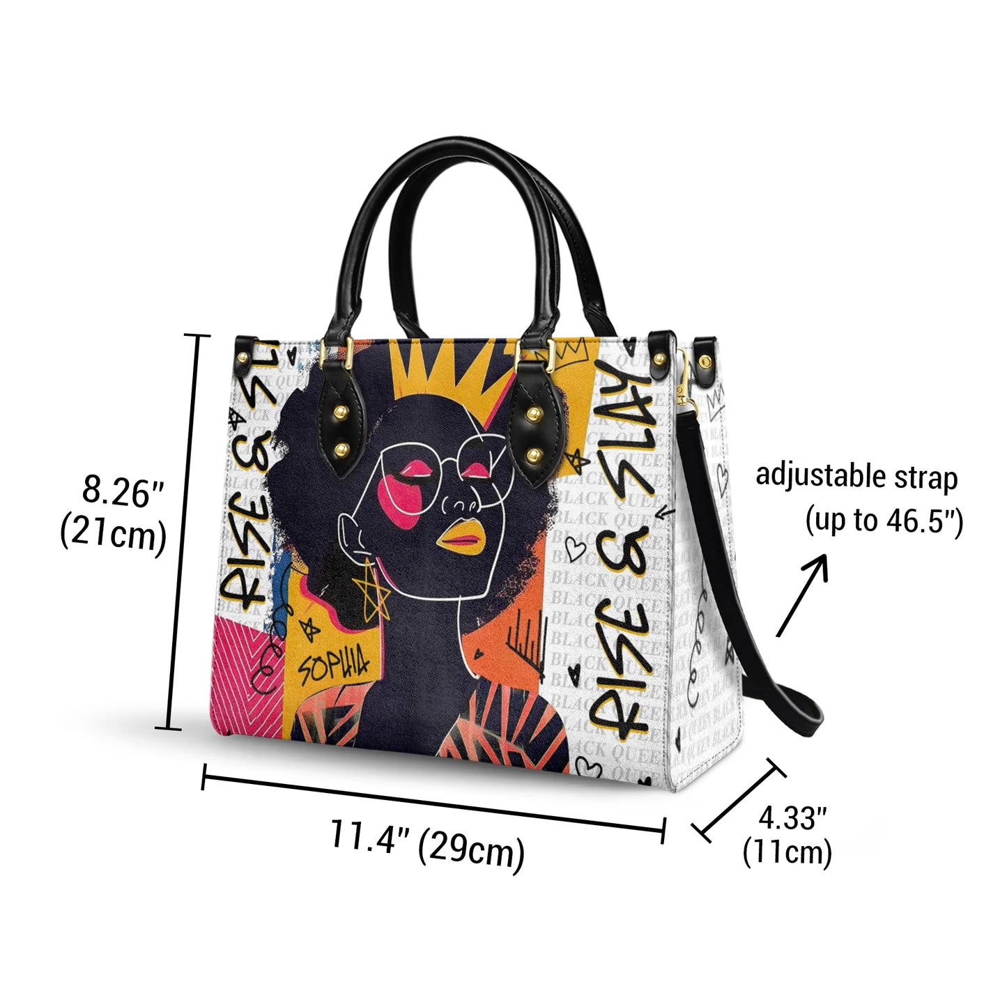 Cat Lover Leather Handbag Charming Blooms