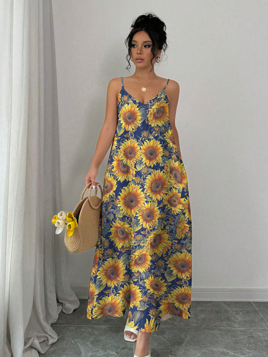 Sunflower Maxi Dress Rustic Bloom