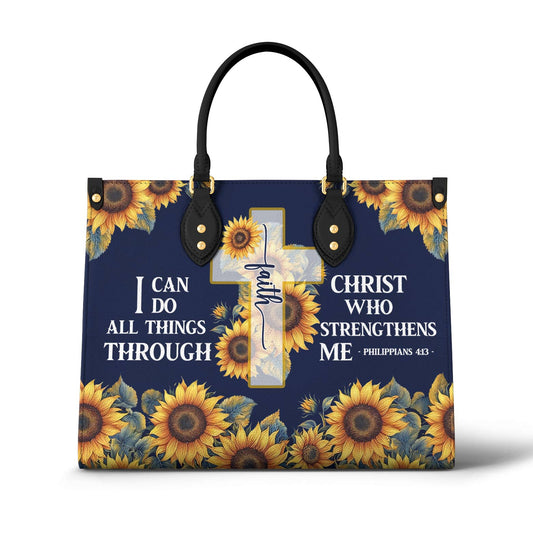 Faith Leather Bag Blessed Faith Sunflower