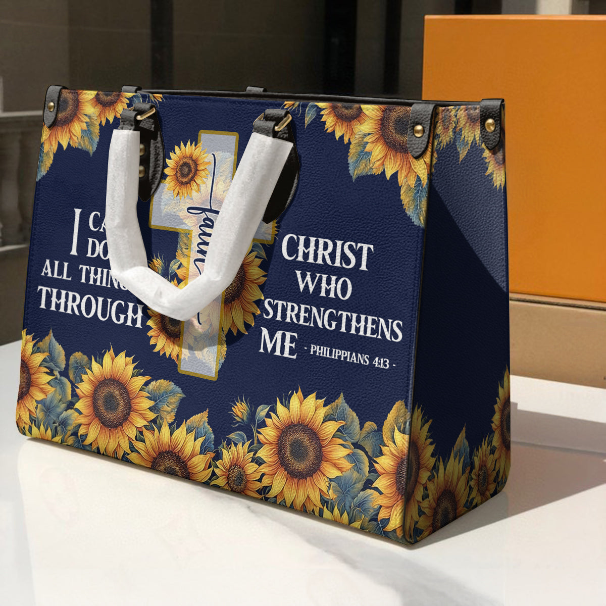 Faith Leather Bag Blessed Faith Sunflower