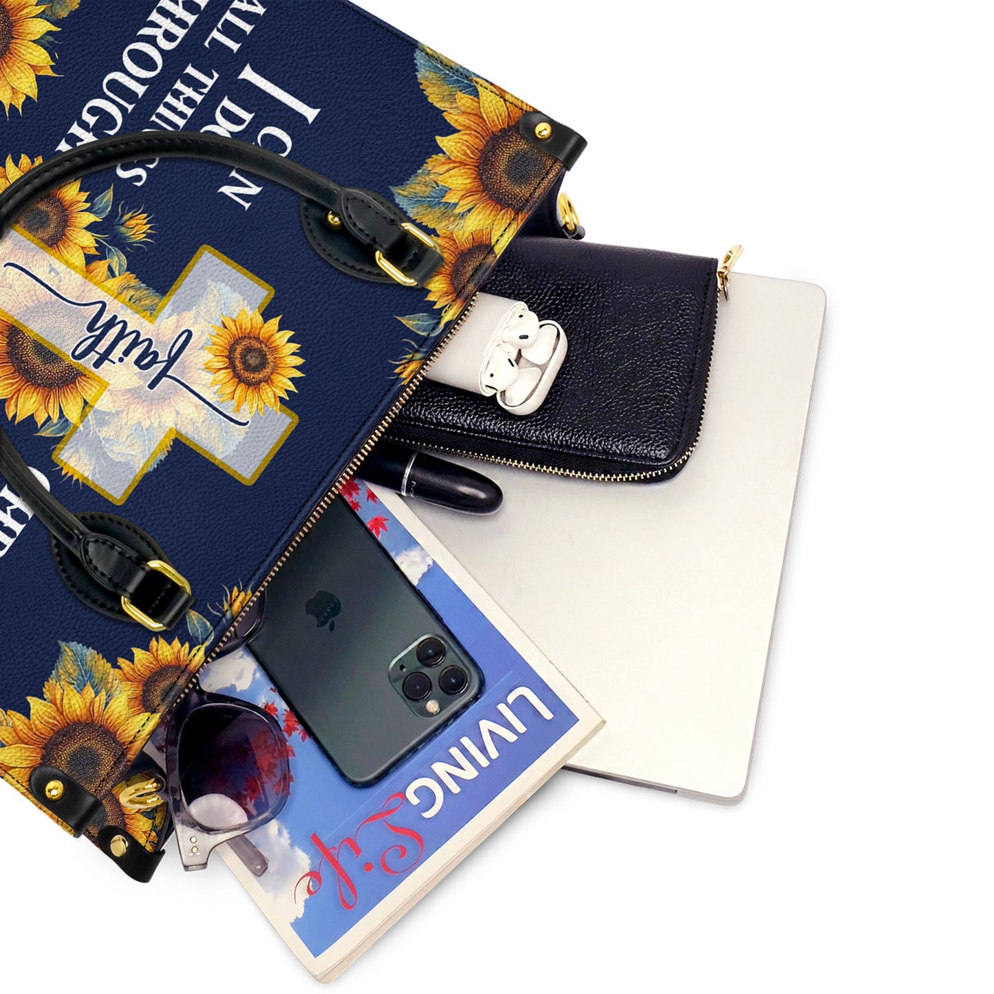 Faith Leather Bag Blessed Faith Sunflower