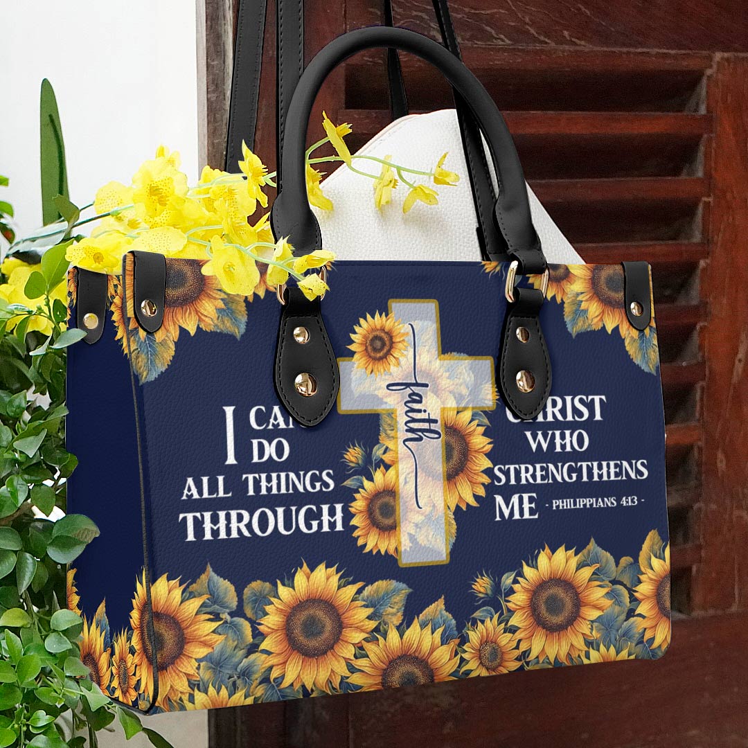 Faith Leather Bag Blessed Faith Sunflower