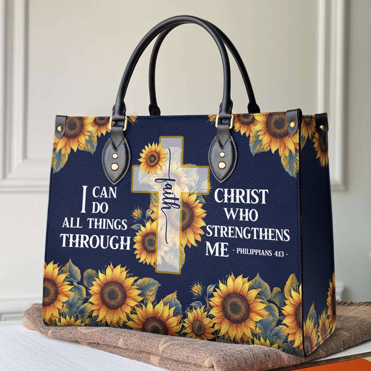 Faith Leather Bag Blessed Faith Sunflower