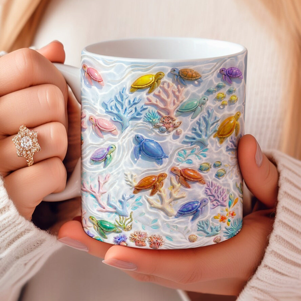 Sea Turtle Ceramic Mug Sea Turtle Paradise