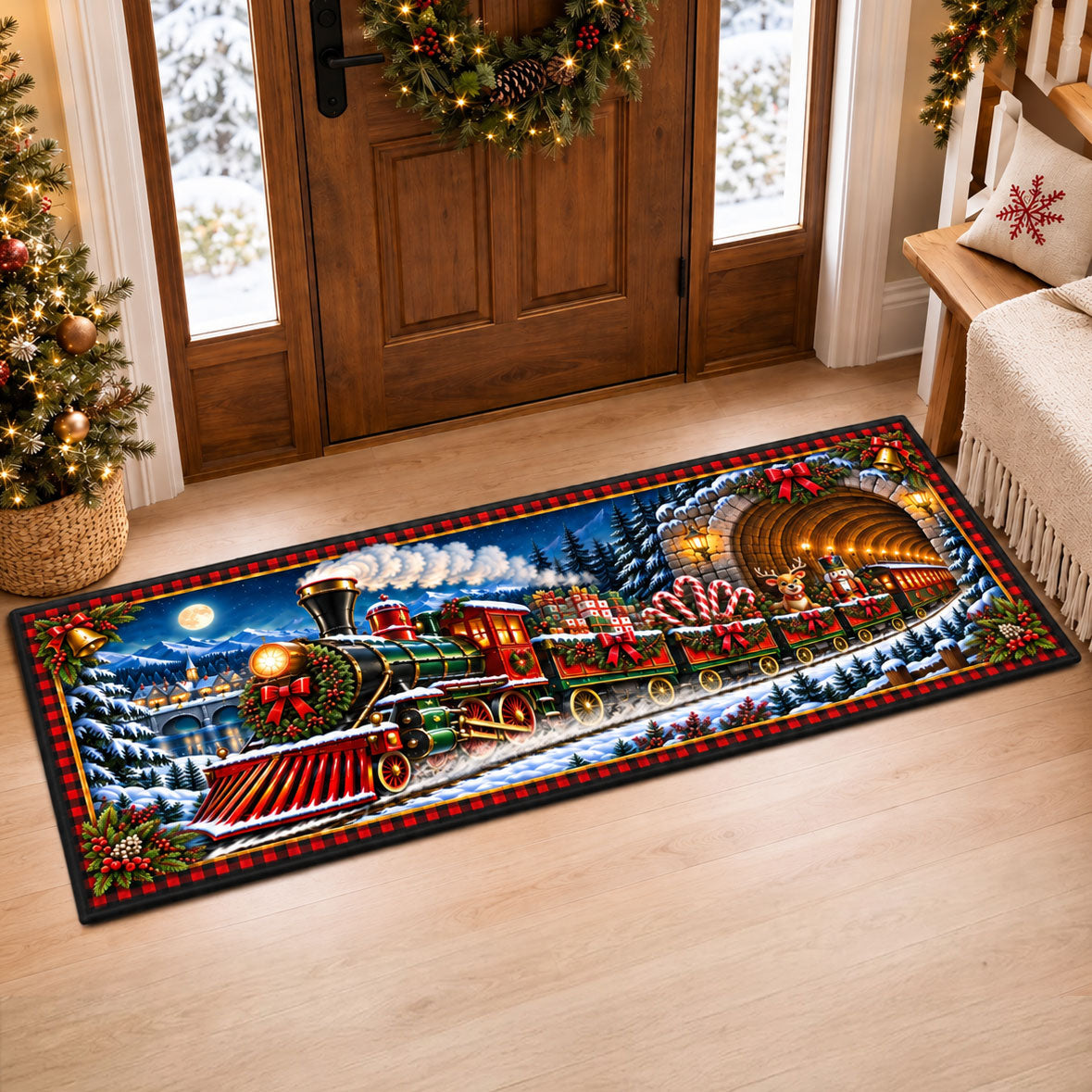 Christmas Express Runner Rug.